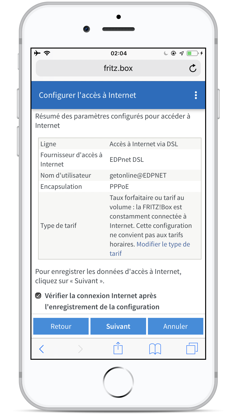 Comment configurer ma FRITZ!Box si je n'ai qu'un smartphone